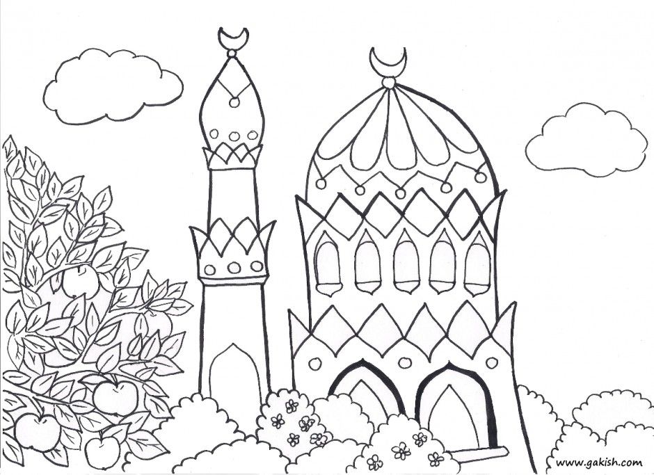 Islamic coloring pages halaman mewarnai warna buku mewarna