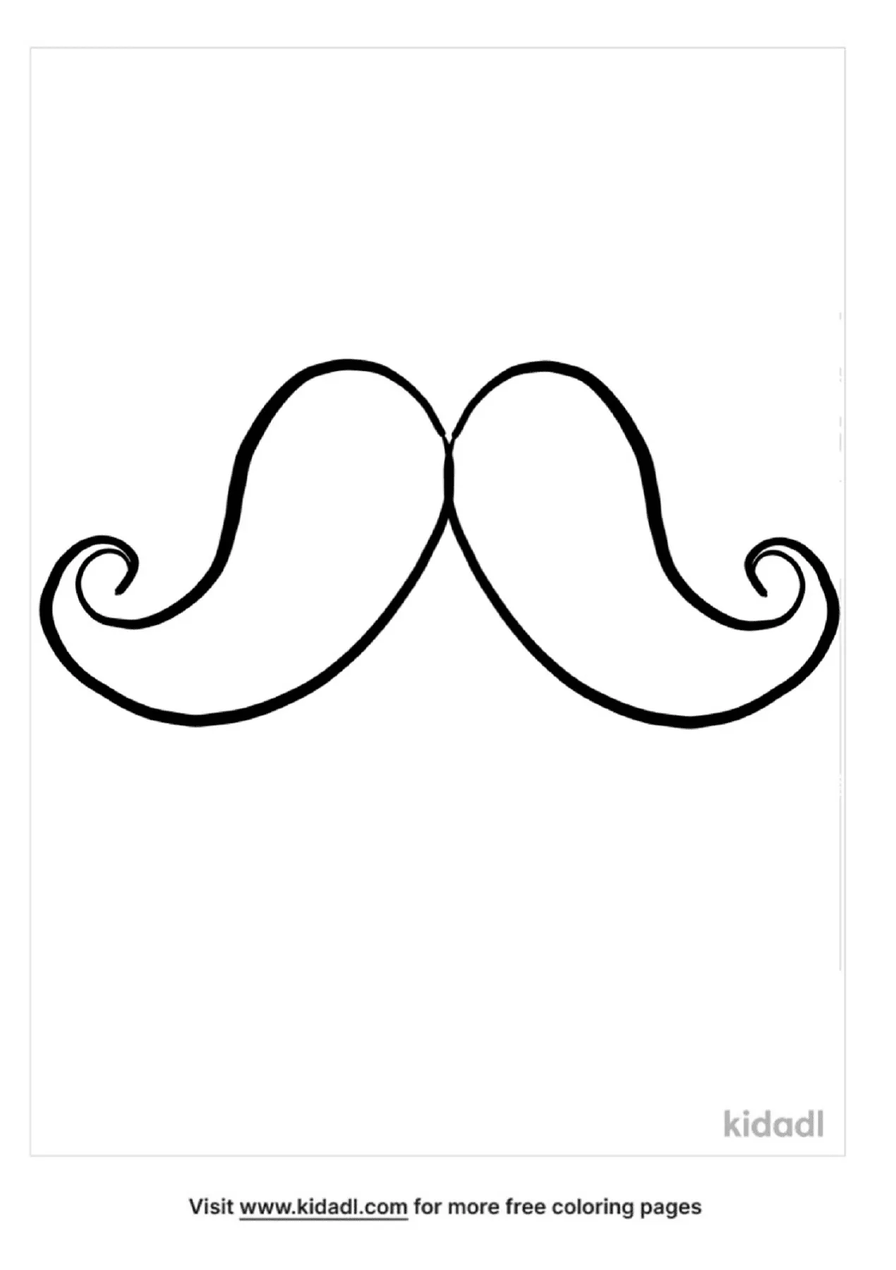 Free mustache coloring page coloring page printables