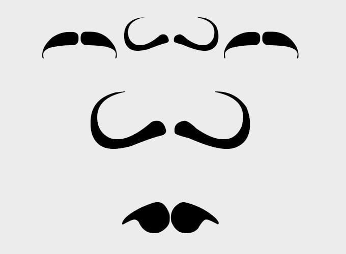 Mustache s and colouring pages