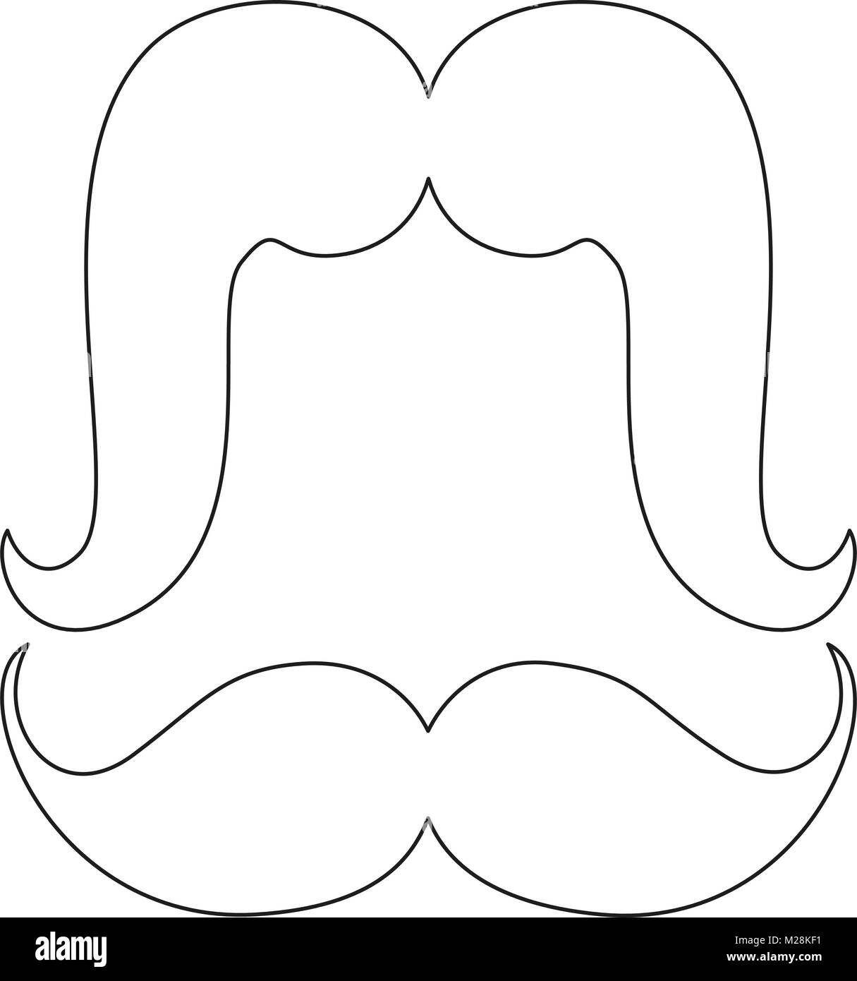 Icon line art poster man father dad day mustache moustache set coloring book page for adults kids fashion holiday vector illustration for gift card stock vector image art