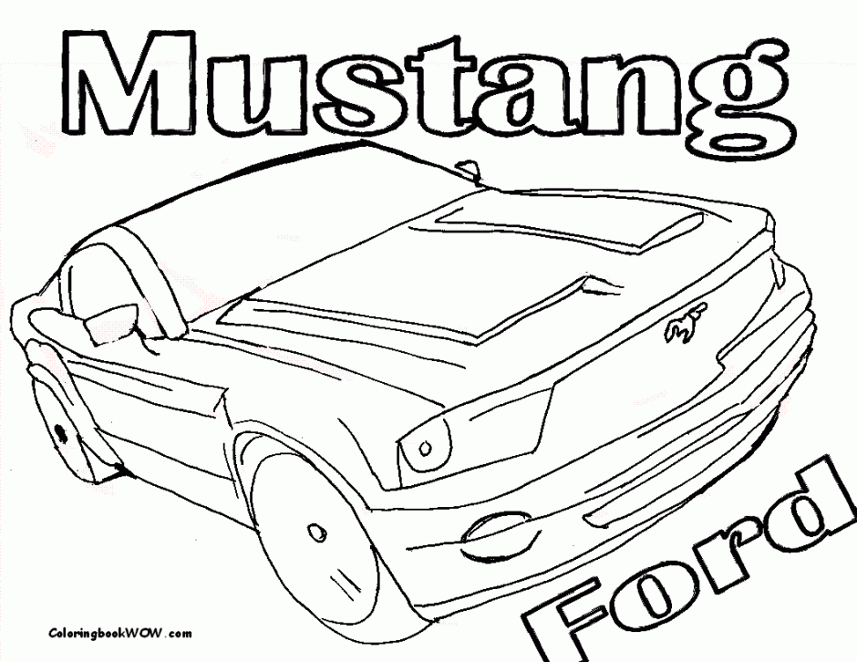 Mustang coloring pages printable for free download