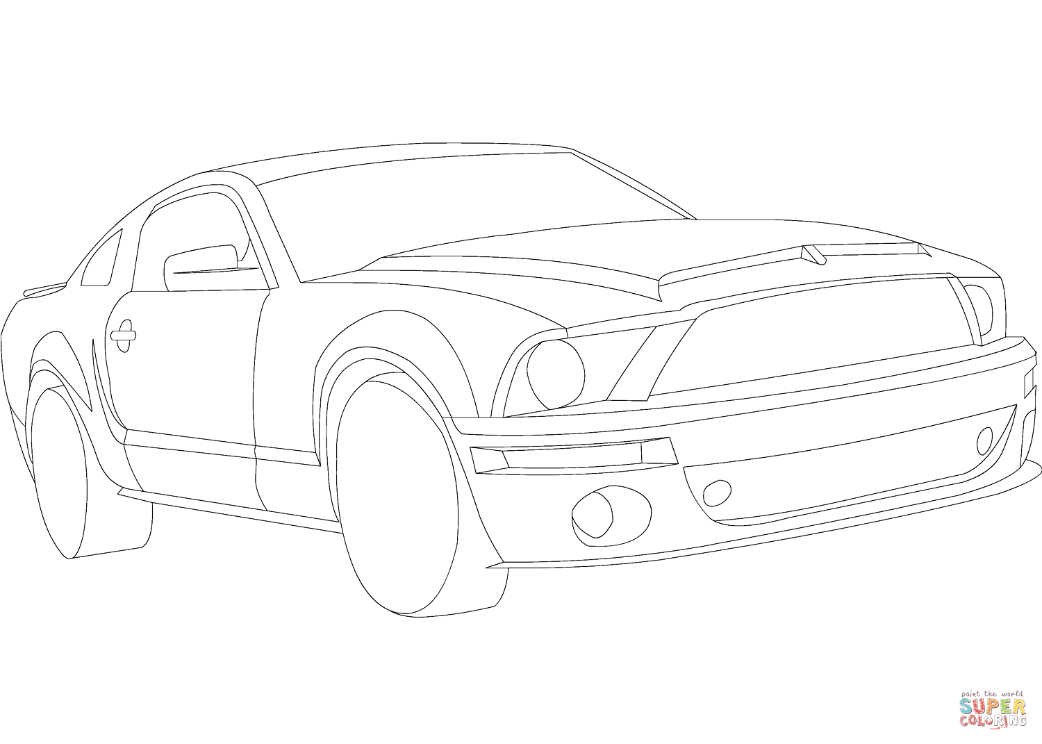 Ford mustang coloring page free printable coloring pages