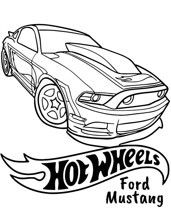 Hot wheels coloring page ford mustang