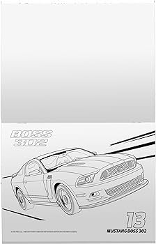 Adult coloring book ford mustang official licensed home