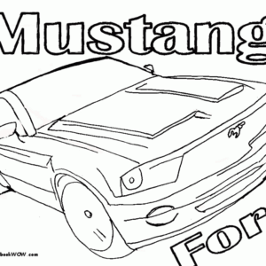 Mustang coloring pages printable for free download