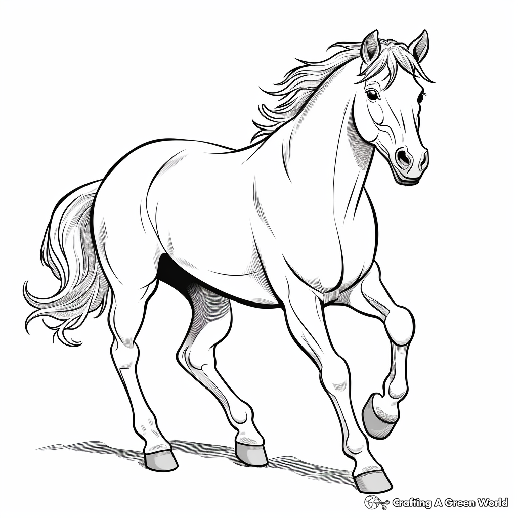 Mustang horse coloring pages