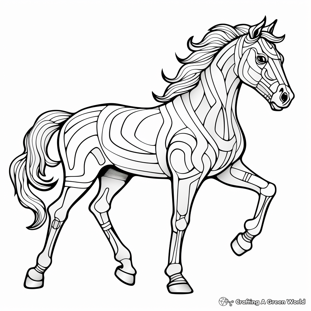 Mustang horse coloring pages