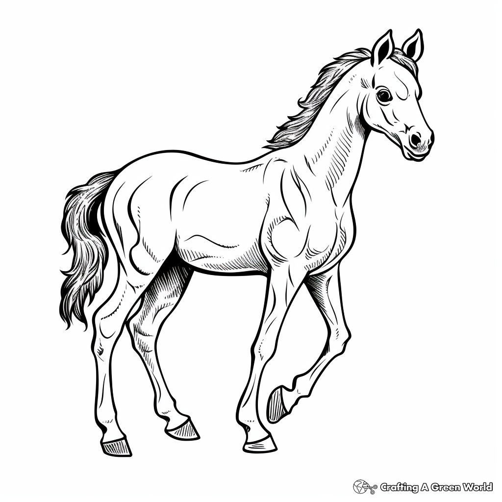 Mustang horse coloring pages