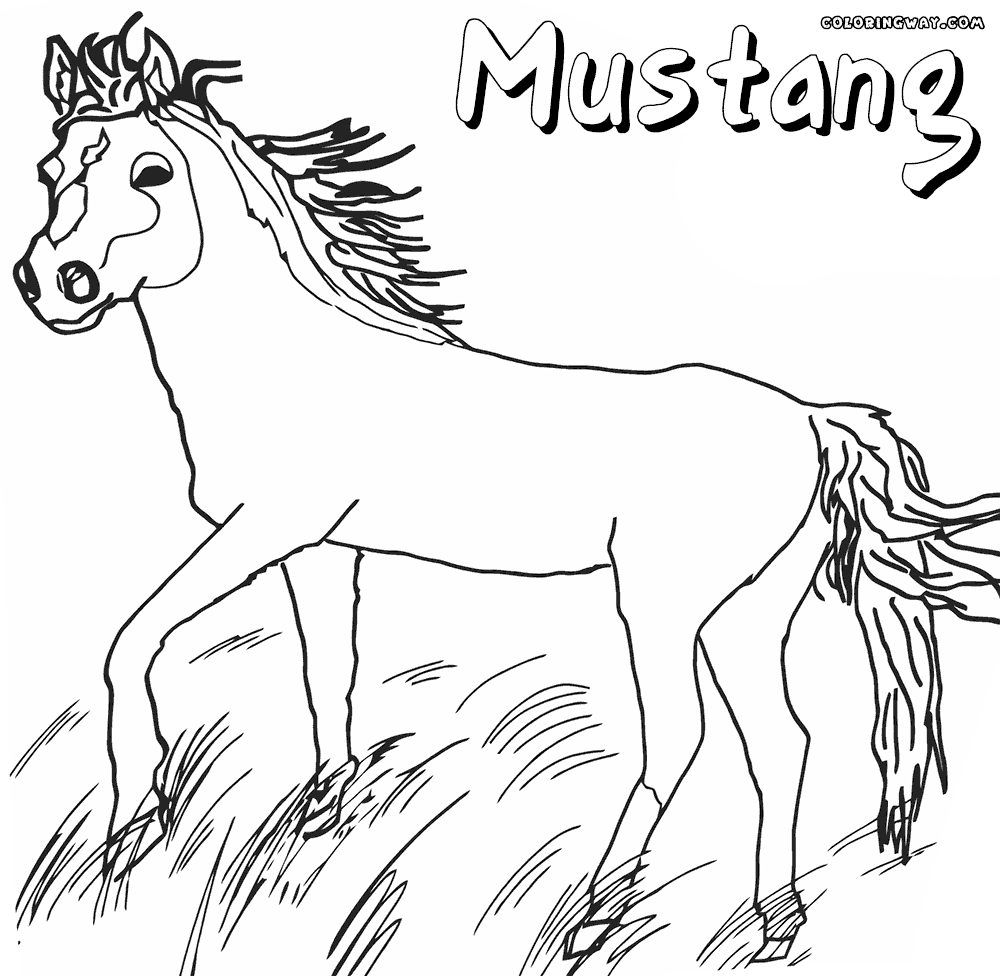 Mustang horse coloring pages coloring pages to download and print