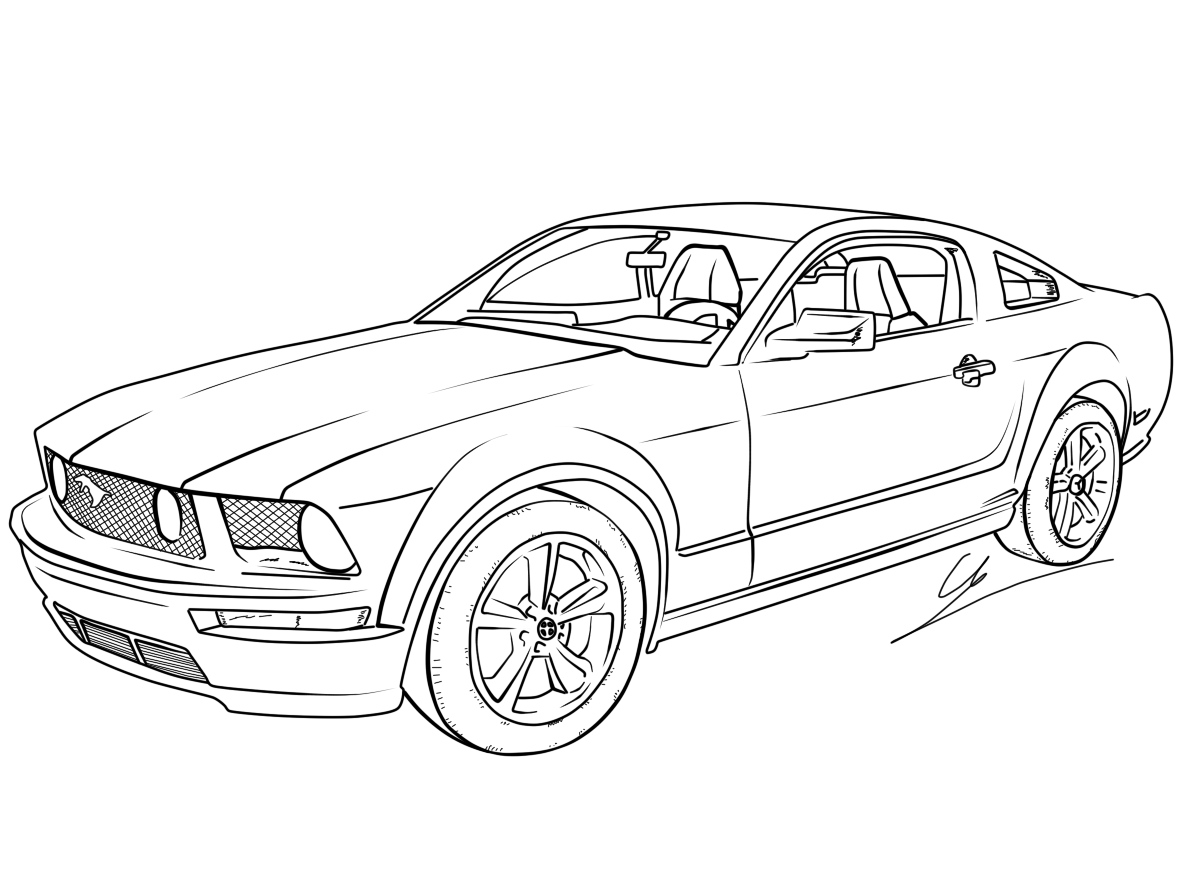 Free printable mustang coloring pages for kids