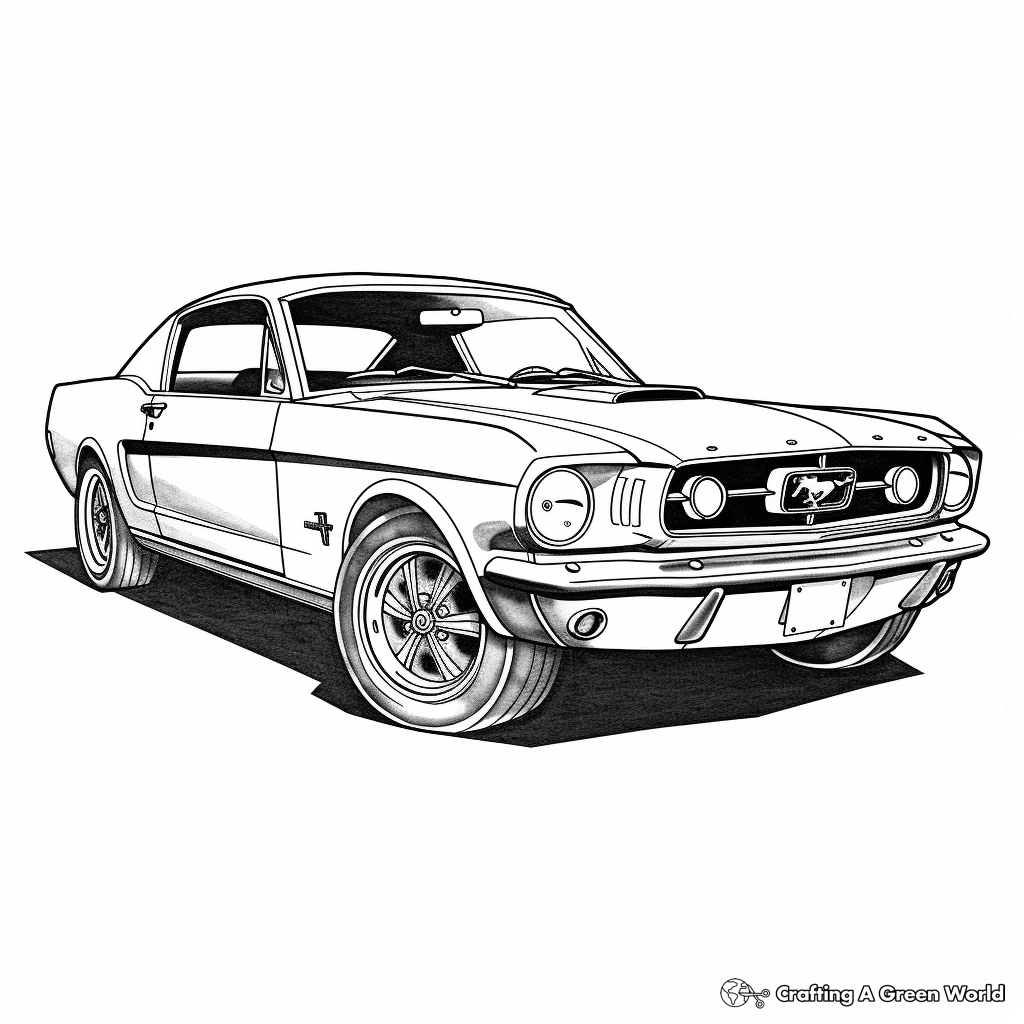 Muscle car coloring pages