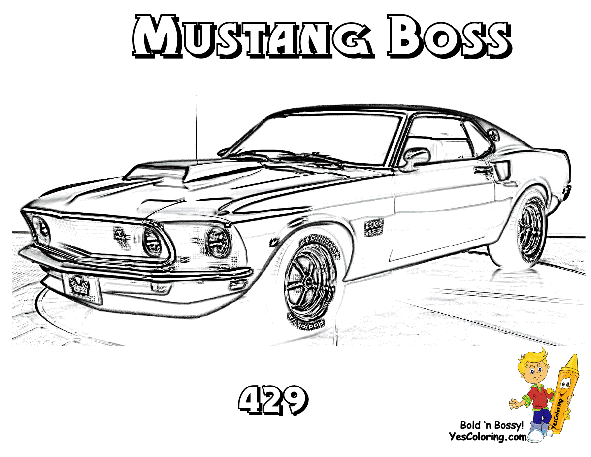 Mustang coloring pages printable for free download