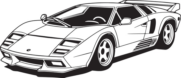 Black white drawings race cars royalty