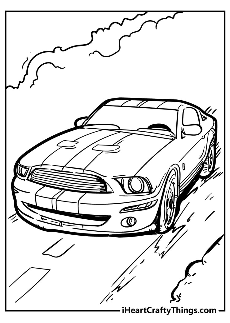 Cool car coloring pages free printables