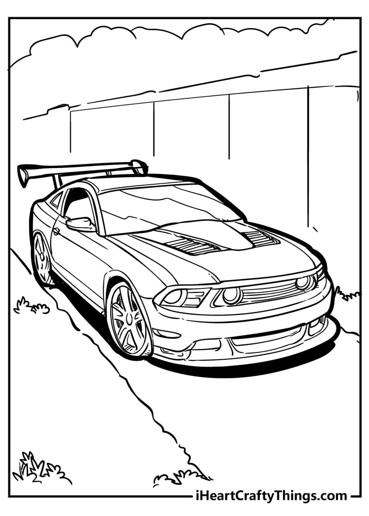 Cool car coloring pages free printables