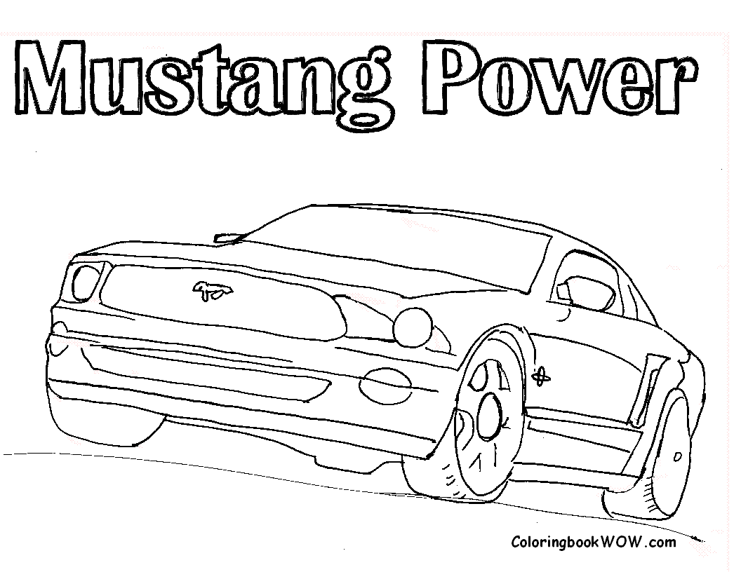 Mustang coloring pages printable for free download