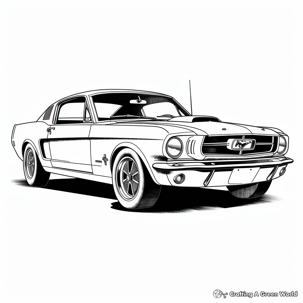 Muscle car coloring pages