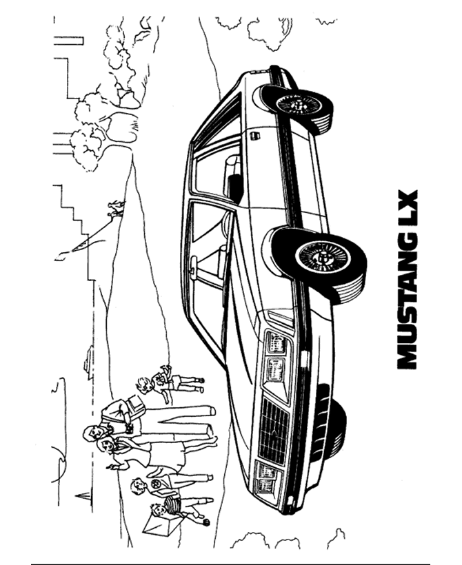 Bluebonkers ford mustang lx coloring pages