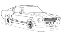 Mustang coloring pages â llc