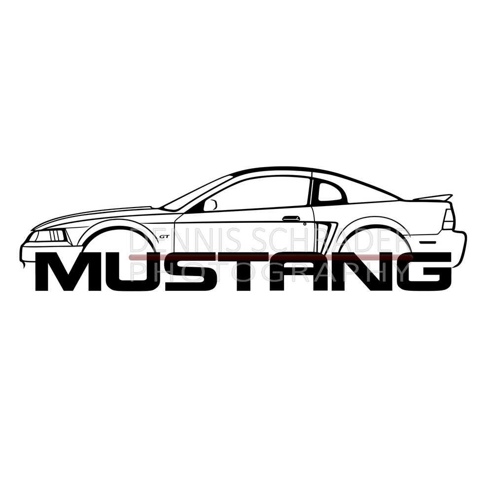 Ford mustang gt graphic art stencil digital download â dennis schrader photography