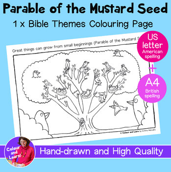 Mustard seed printable bible coloring sheetcolouring page christianchurch