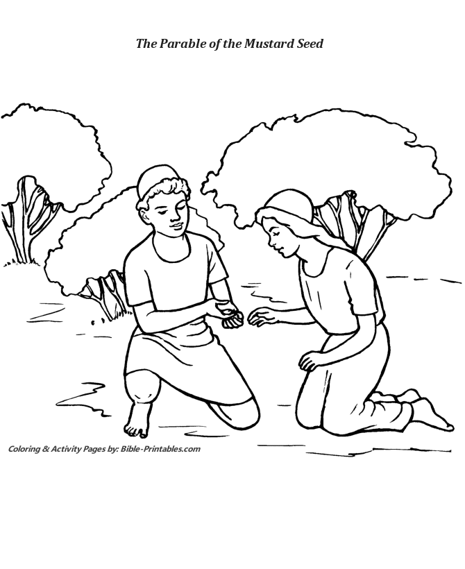 The parable of the mustard seed coloring pages