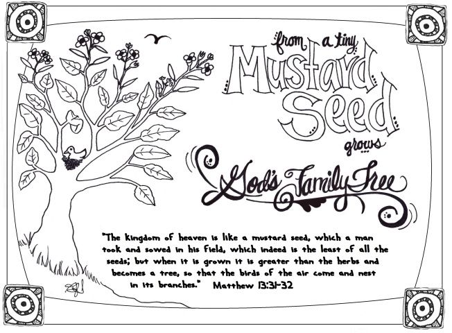 Parable of the mustard seed bible coloring pages parables bible coloring