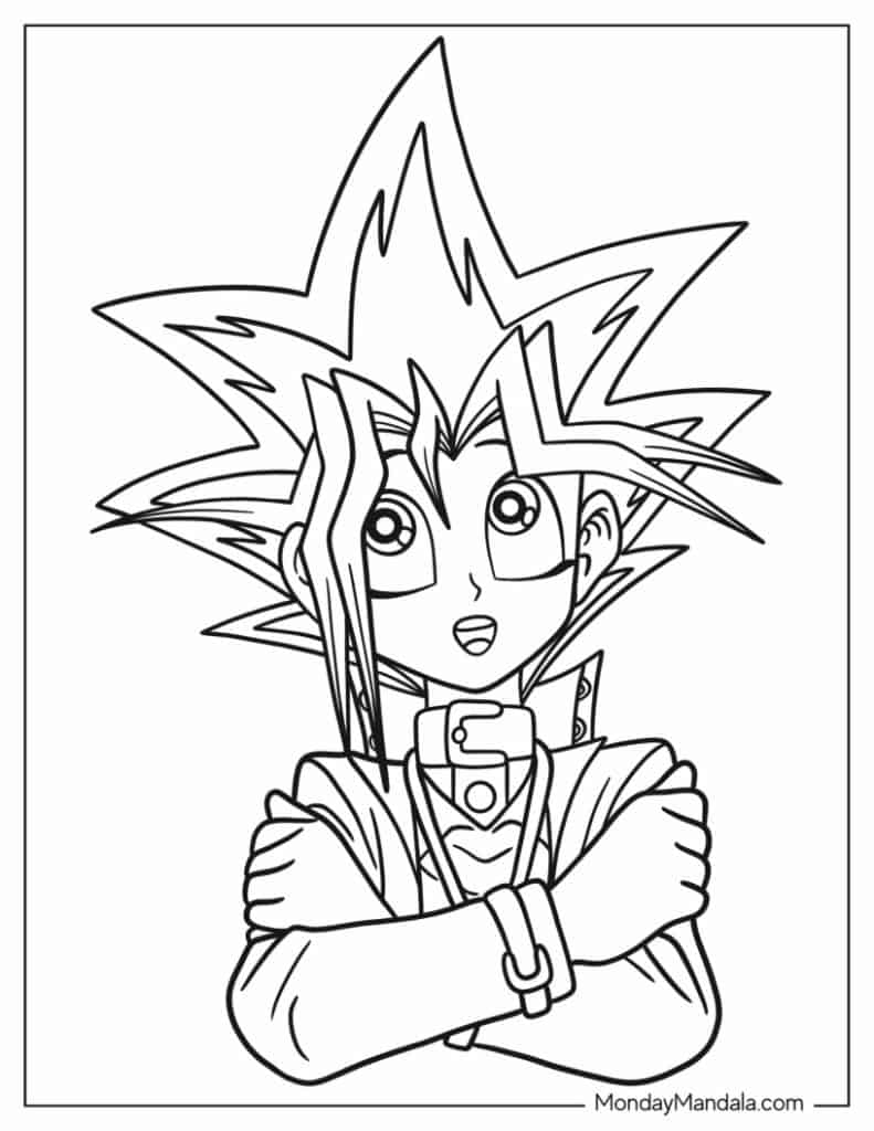 Anime coloring pages free pdf printables