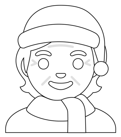 Mx claus emoji coloring page free printable coloring pages