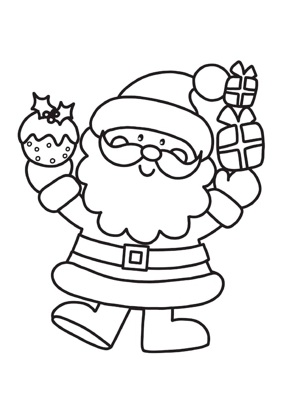 Christmas coloring pages set of
