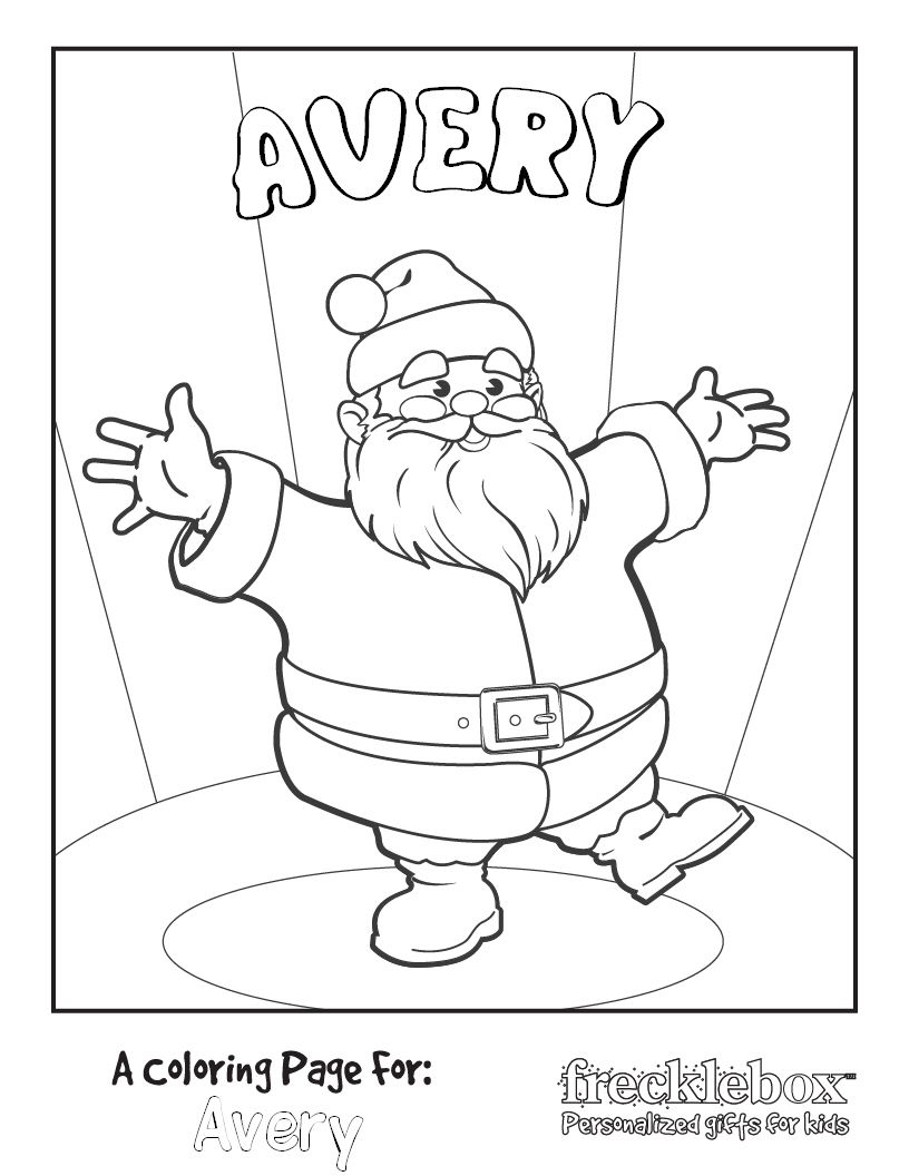 Personalised xmas coloring pages santa coloring pages personalized coloring book coloring pages