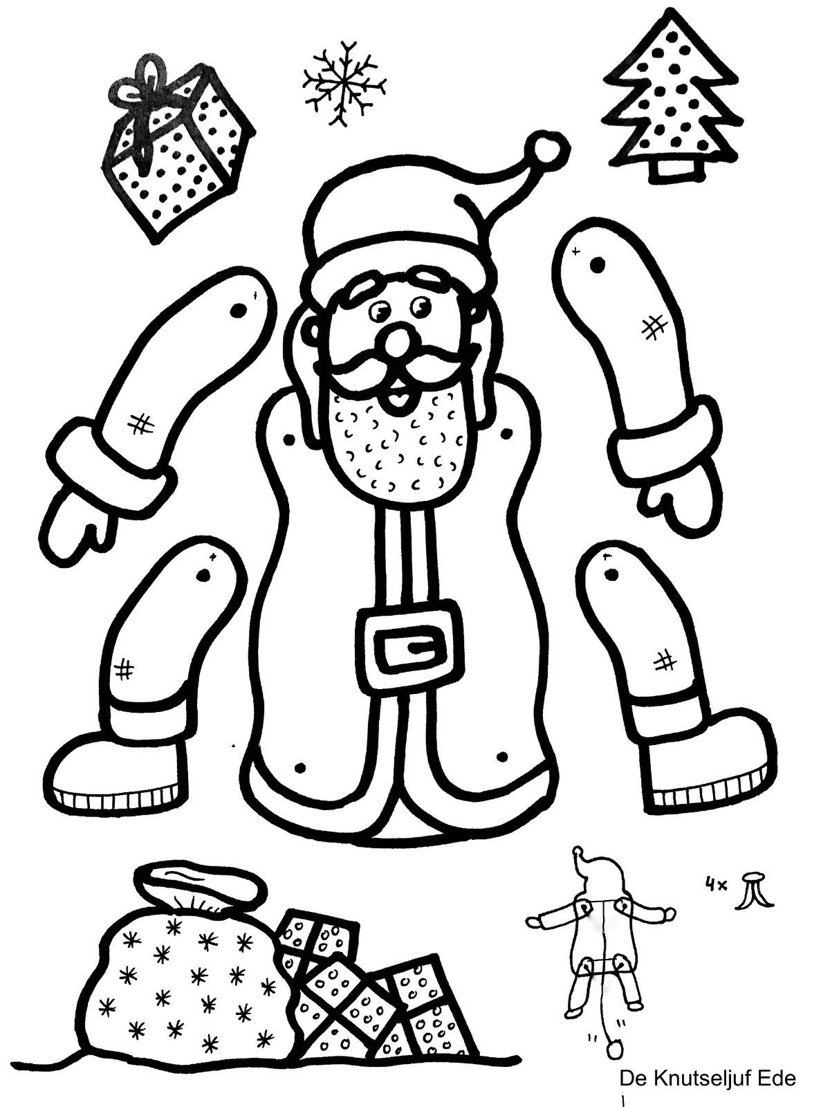 Christmas drawing doll coloring pages santa claus and reindeer