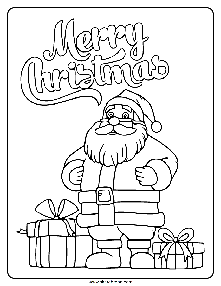 Santa claus coloring page