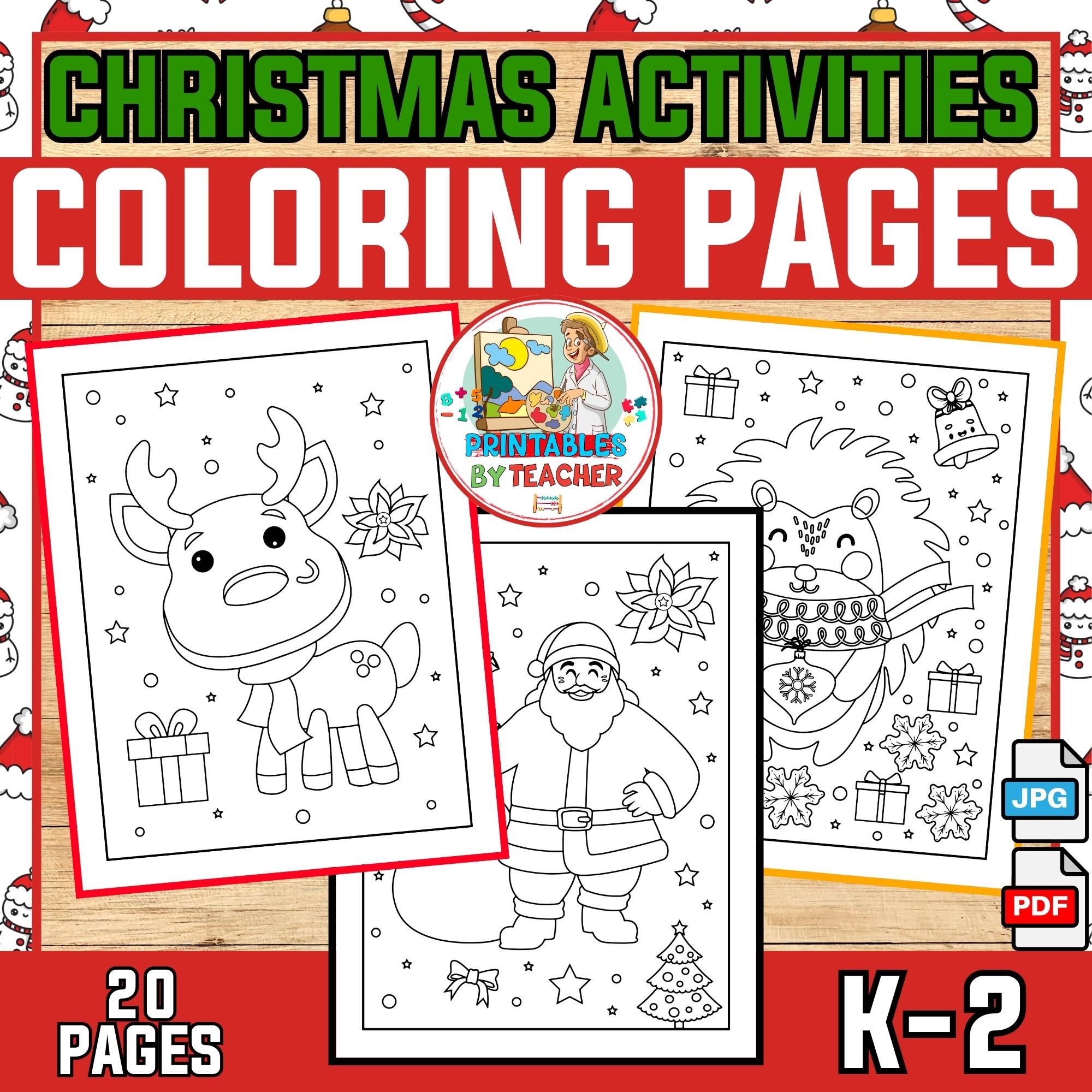 Christmas coloring sheets winter pintables