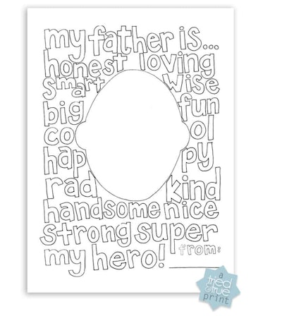 Happy fathers day coloring pages you can print from home