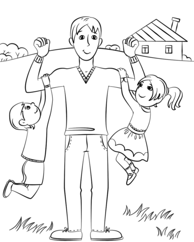 My dad is super strong coloring page free printable coloring pages
