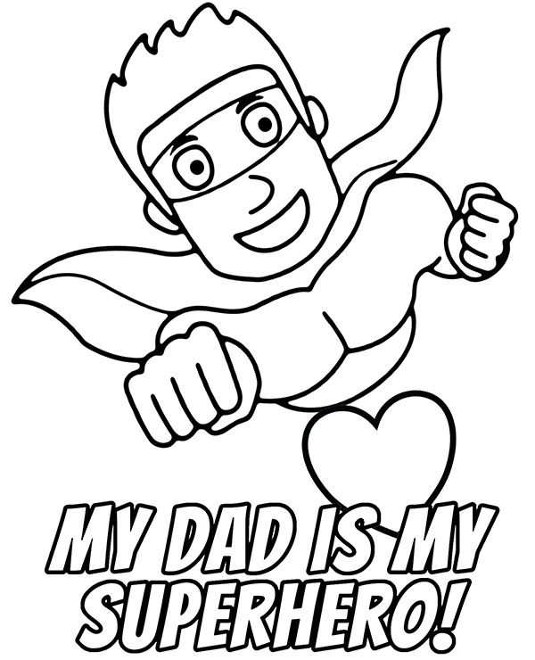 Funny fathers day coloring pages sheet