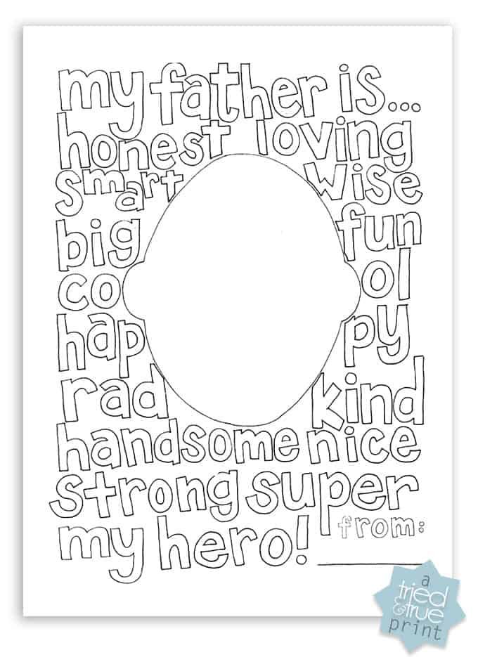 Free fathers day coloring page fathers day coloring page diy fathers day gifts fathers day diy