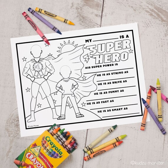 Instant download printable fathers day coloring activity sheet great for classroom activity can be used for step dad dad grandpa pops