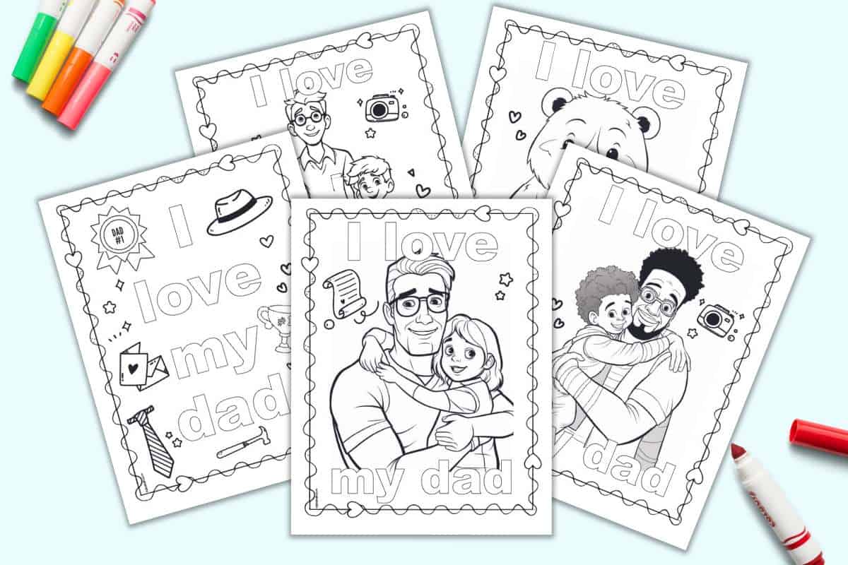 Free printable i love my dad coloring pages
