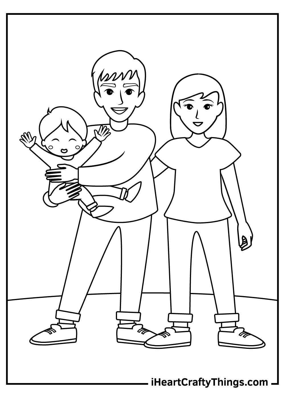 Printable family coloring pages updated