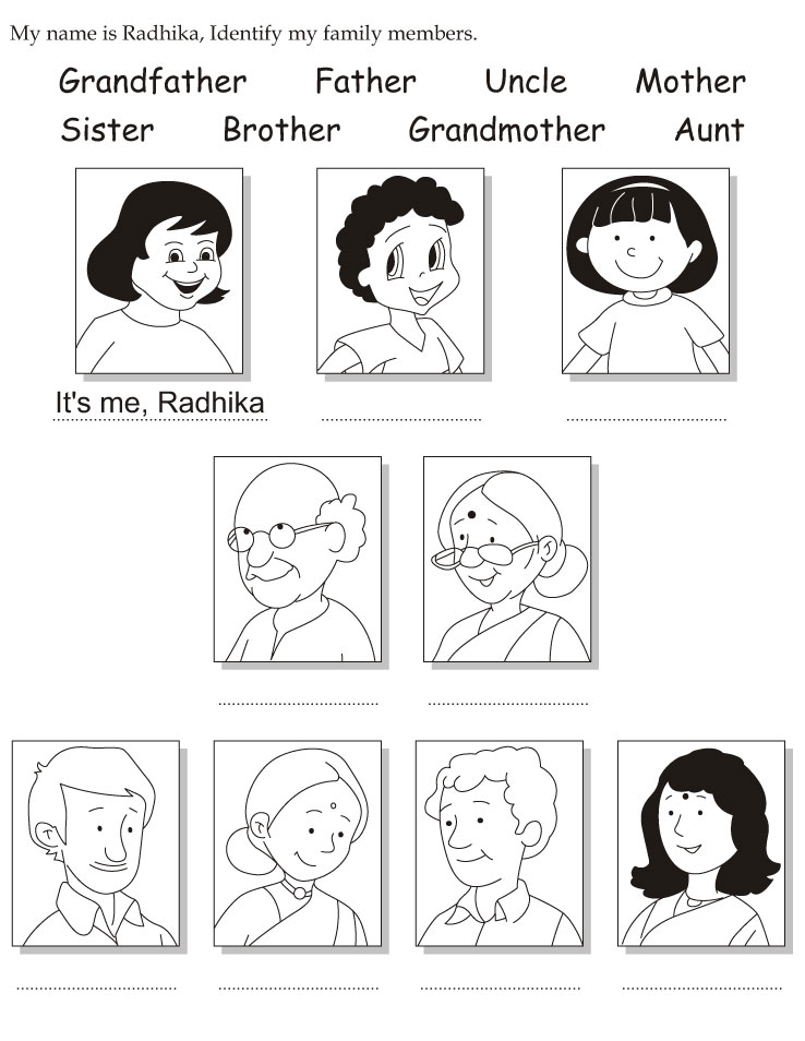 My name is radhika identify my family members download free my name is radhika identify my family members for kids best coloring pages