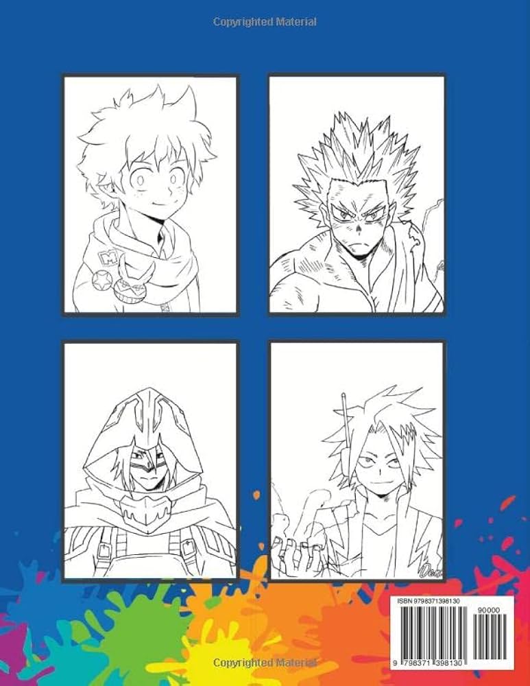 My hero coloring book coloring pages for anime fans johnson linnie carrol books