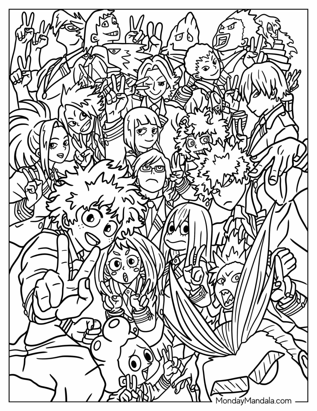 My hero academia coloring pages free pdf printables