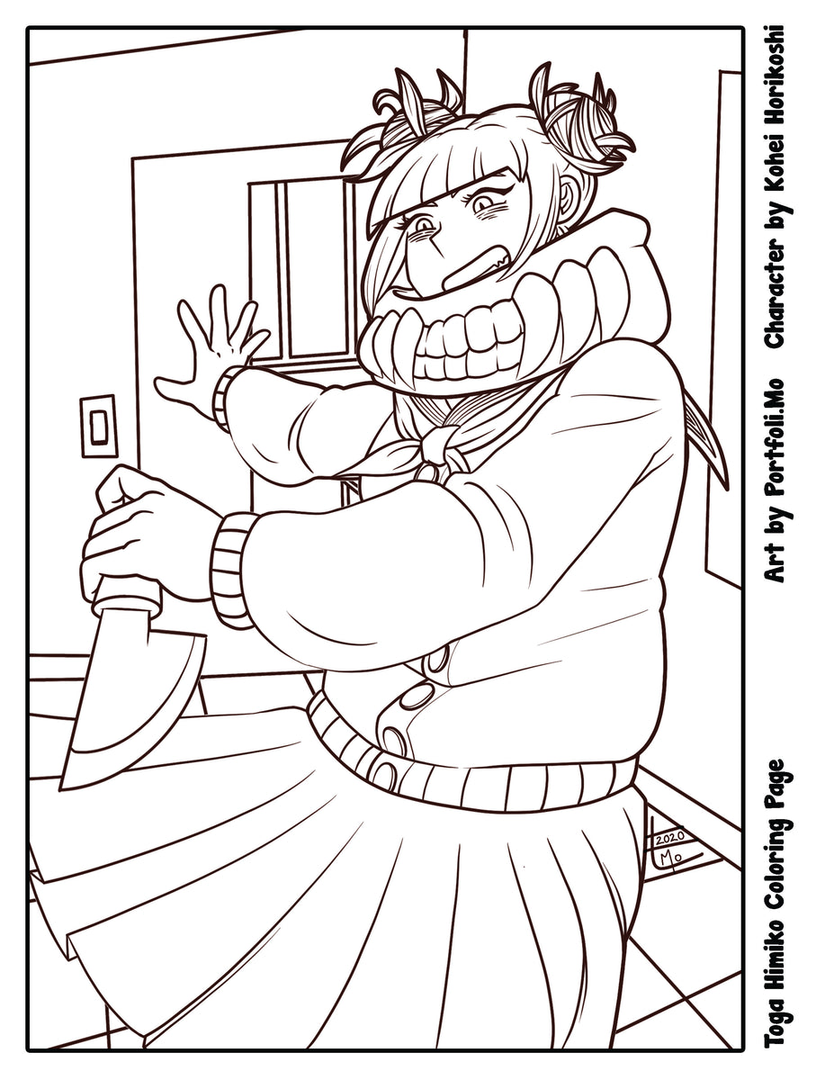 Toga himiko coloring page â portfolimo