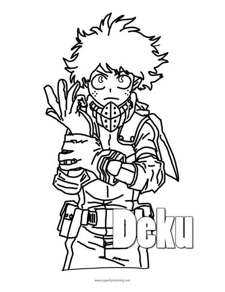 Deku my hero academia coloring