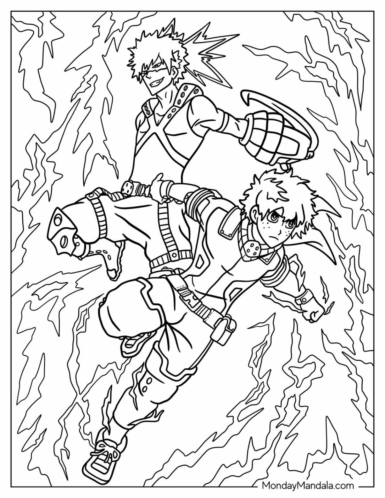 Deku coloring pages free pdf printables