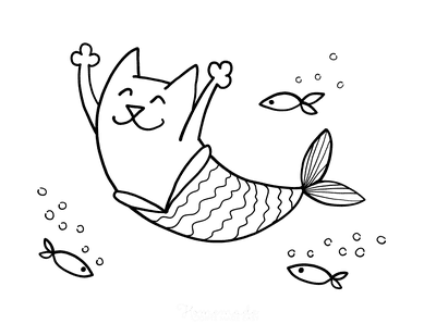 Free printable mermaid coloring pages