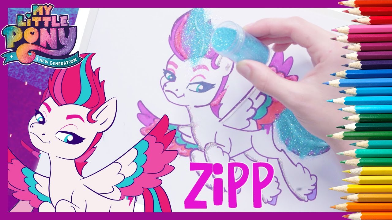 Y little pony a new generation new character zipp coloring page kids craft lp gen ovie