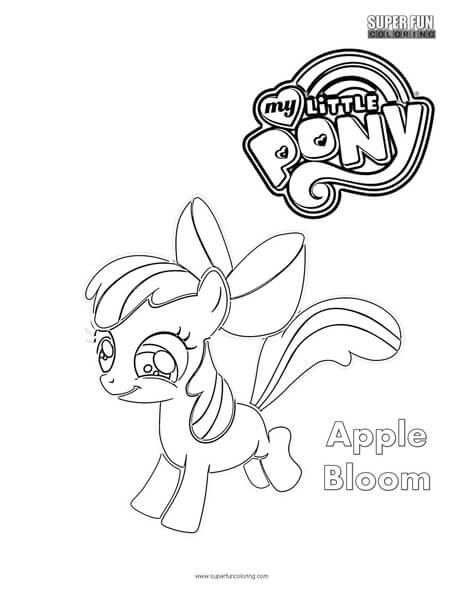 Apple bloom my little pony coloring page